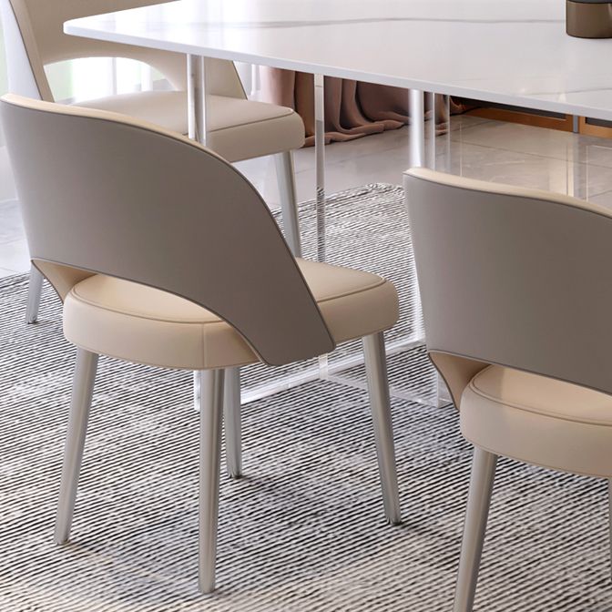 Modern Rectangle Stone Dining Table 1/7 Pieces Dining Set for Dining Room