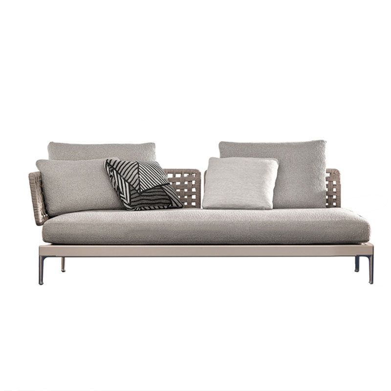 Aluminum Patio Sofa 1 PC  UV Resistant  Outdoor Patio Sofa with Cushion