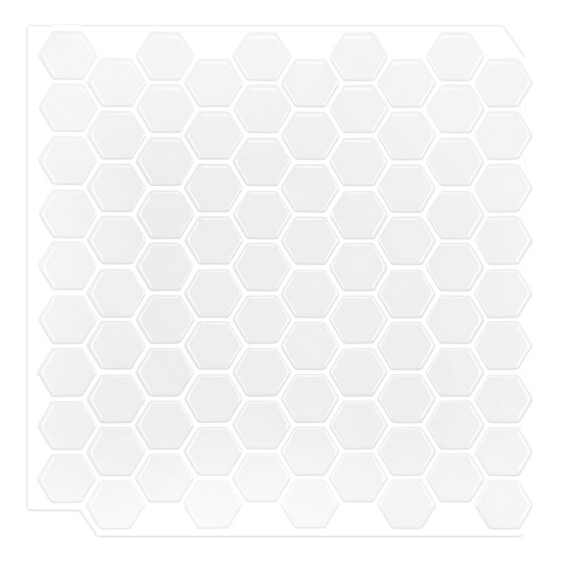 Stain Resistant Peel & Stick Tile Square Mosaic Tile for Kitchen and Bathroom Backsplash