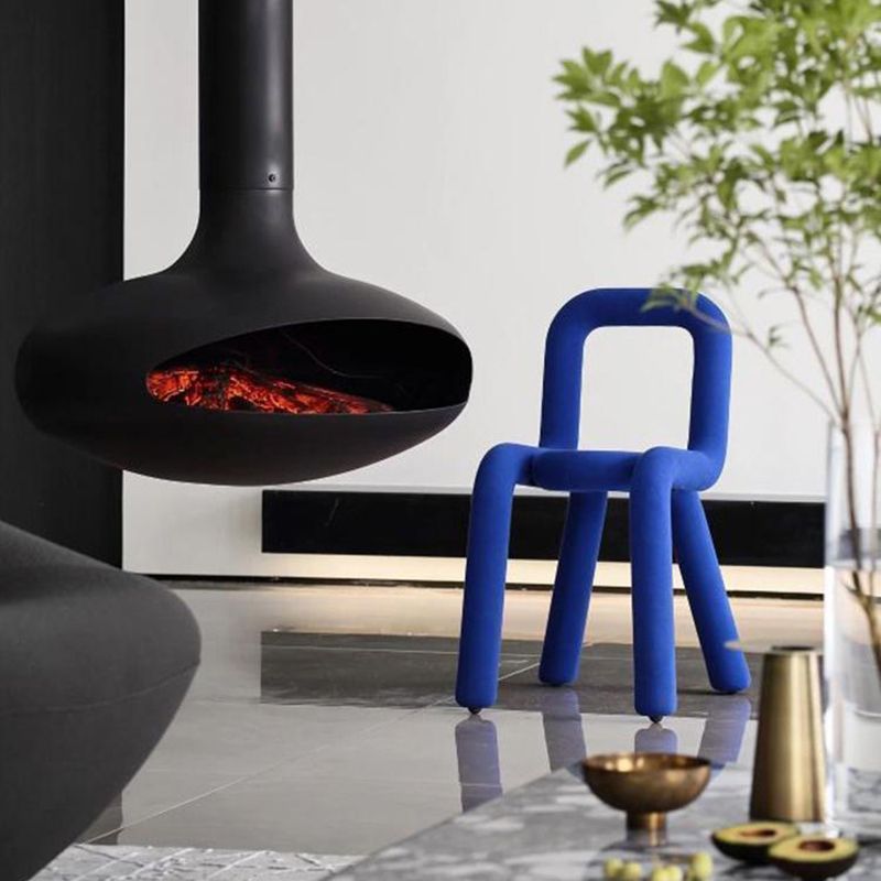 Modern Style Upholstered Side Chair Open Back Dining Side Chair