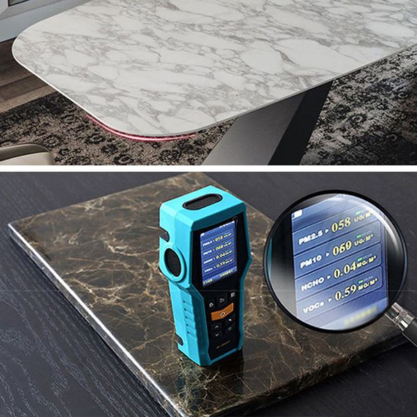 Metal Traditional Luxury Rectangular Table Sintered Stone Table for Dining Room and Kitchen