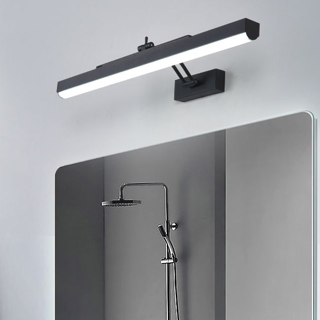 Elongated Metal Wall Sconce Lighting Simplicity Style LED Black Wall Lighting Fixture