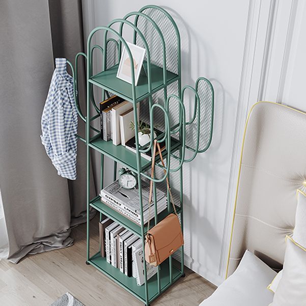 Scandinavian Antique Finish Shelf Bookcase Metal Etagere Bookshelf with Shelves
