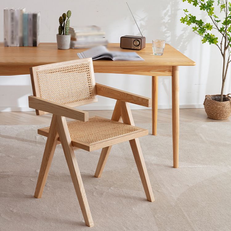 El estilo escandinavo de madera que cena las sillas abre la parte posterior que cena la silla lateral sola