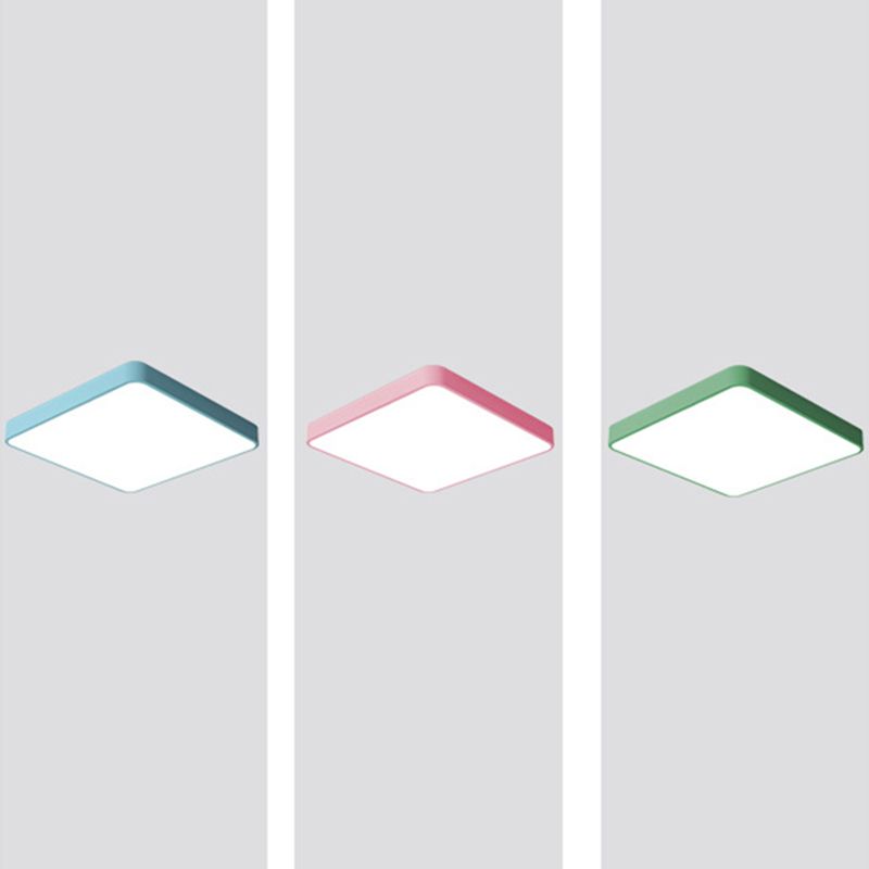 Modern Ceiling Light Nordic Creative Macaron Living Room Corridor Balcony Aisle Iron Ultra-thin Square Led Lamps