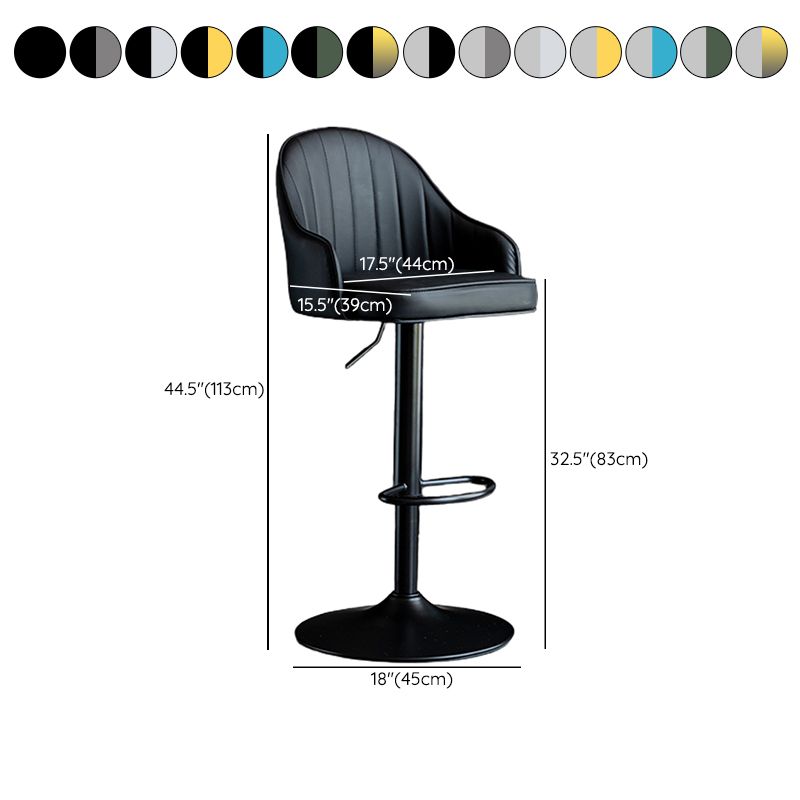 Industrial Metal Counter Height Stools Back Bar Stool for Living Room