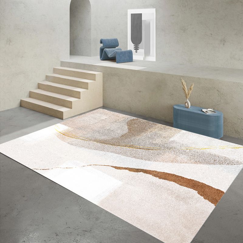 Modern Ombre Pattern Rug Polyester Indoor Carpet Non-Slip Backing Area Rug for Living Room