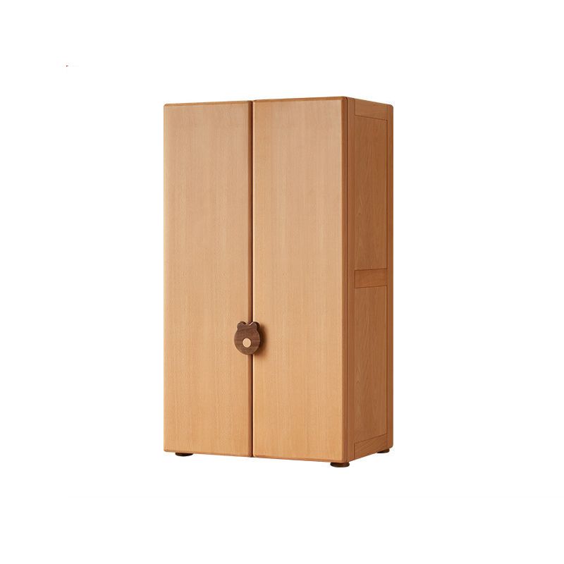 Beech Kid Wardrobe Contemporary Light Wood Airmoire with Garment Rod