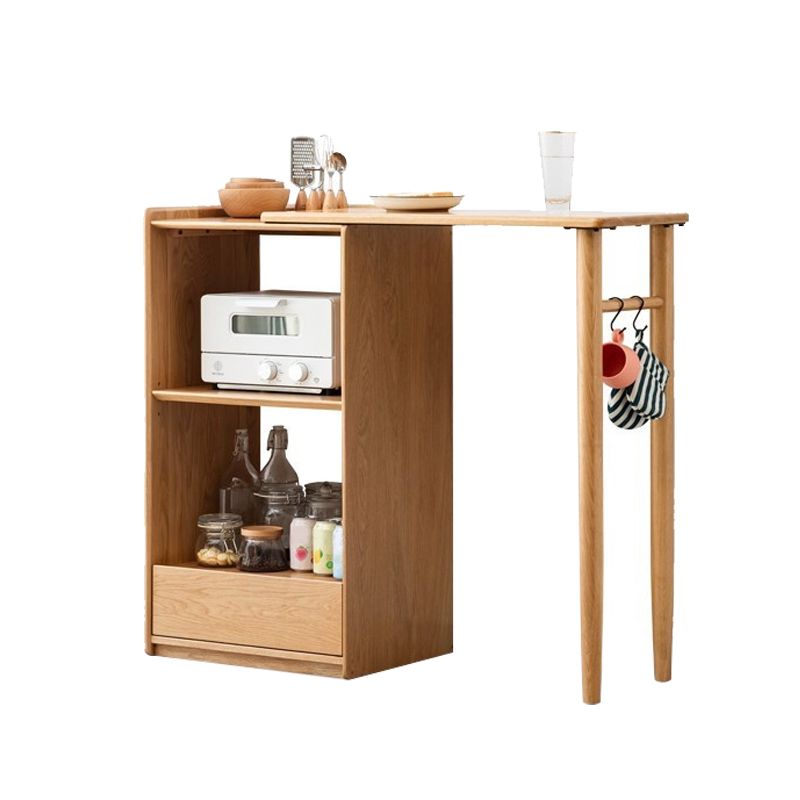 Modern Dining Table Solid Wood Dining Table for Dining Room with Storage
