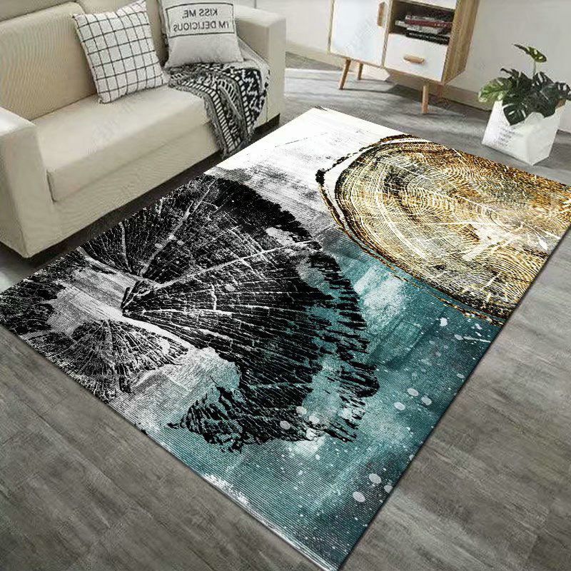 Creative Carpet Polyester Abstract Art Rug Non-Slip Backing Indoor Rug for Home Decoration