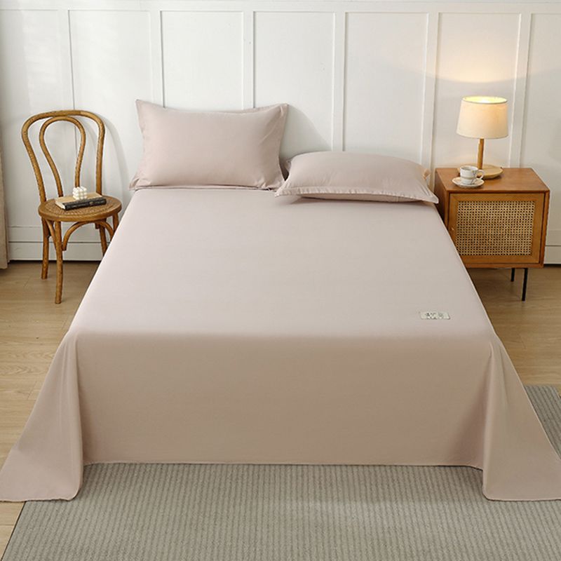 Bed Sheet Solid Color Breathable Skin-friendly Non-pilling Bed Sheet Set