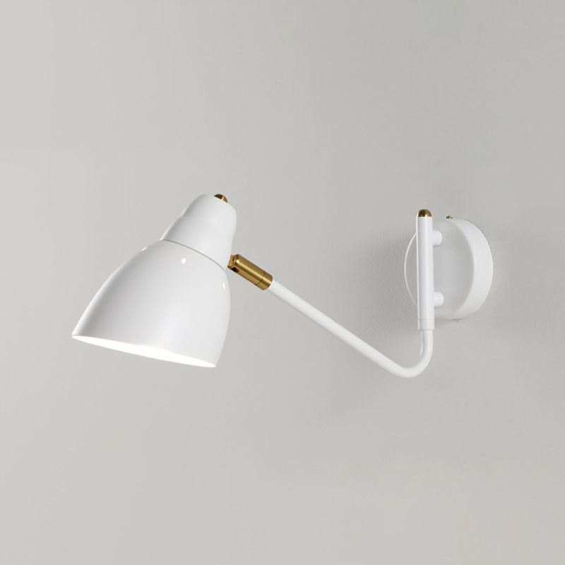 Black / White / Gold 1 - Light Wall Light Adjustable Metal Wall Armed Sconce