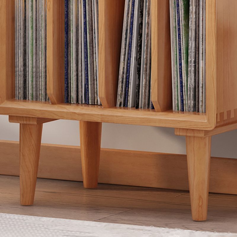 Modern Style Solid Wood Bookshelf Closed Back Bookcase with Shelves