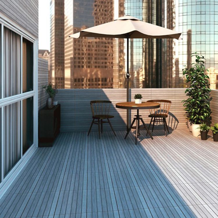 Outdoor Deck Tiles Composite Snapping Stripe Wooden Deck Tiles