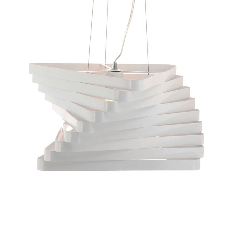1 Bulb Laser Cut Hanging Lighting Contemporary Metal Ceiling Pendant Light in White