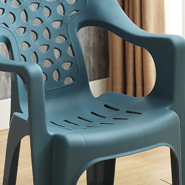 Sillón de comedor interior moderno, sillas de comedor de plástico apilables para el hogar