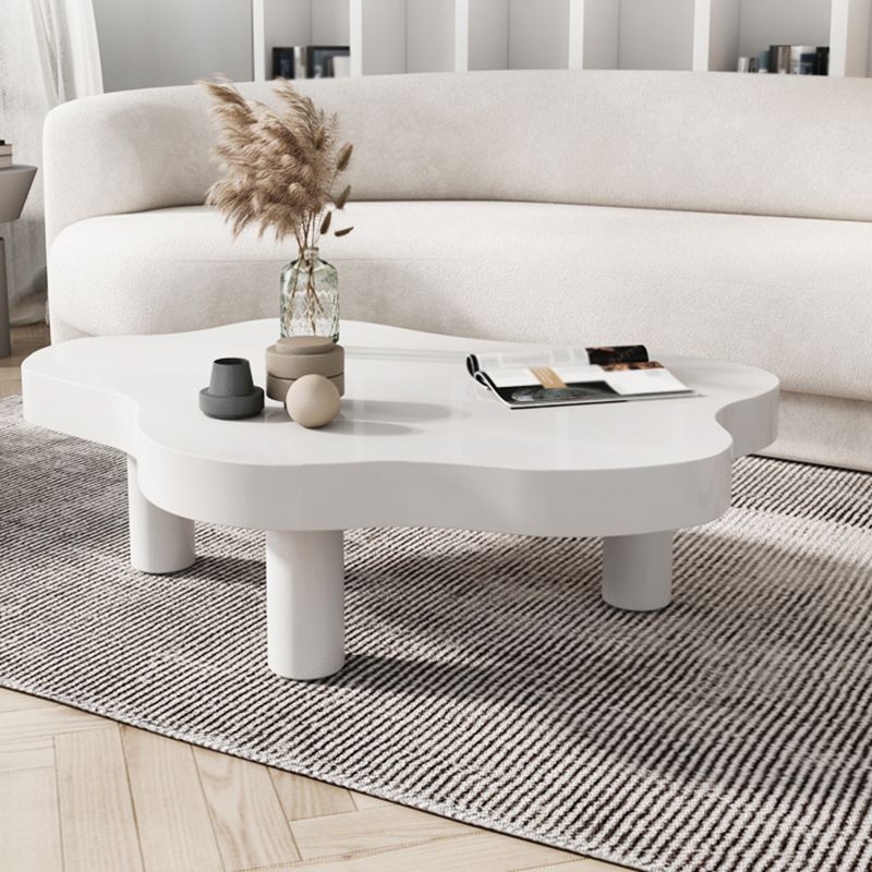 3 Legs Base Design Cocktail Table White/black/walnut Pine Free Shape Coffee Table