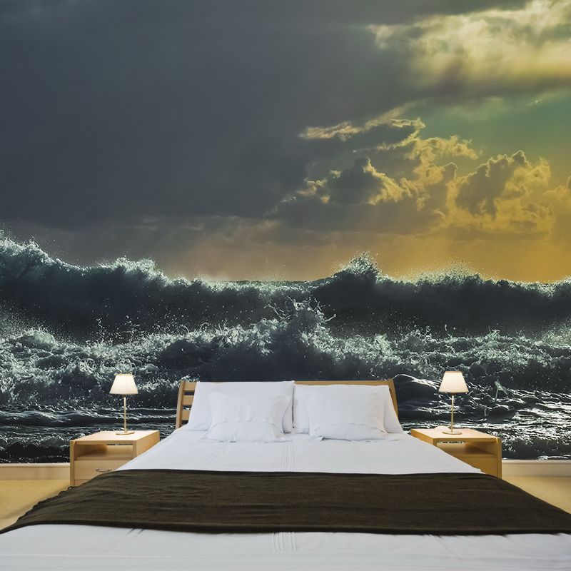 Modern Style Wall Mural Wallpaper Sea Scenery Sitting Room Wall Mural