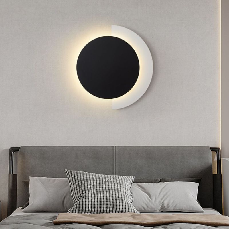 Estilo moderno de forma redonda de pared de pared de metal de montura de pared de 1 luces