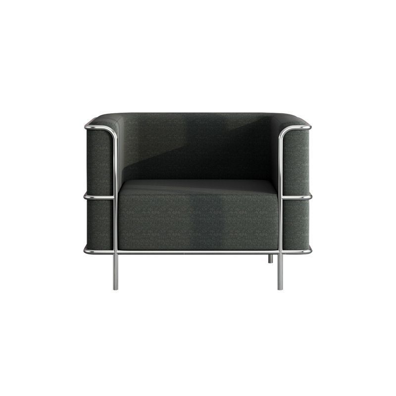 Tight Back Settee Stain Resistant Solid Color Sofa for Living Room