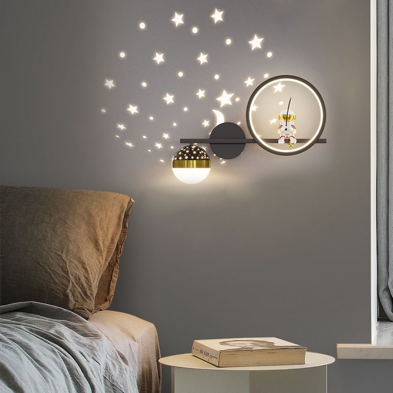 Children LED Wall Mount Light Cartoon Wall Light with Acrylic Shade for Bedroom