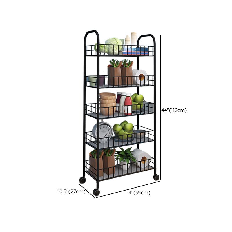 Contemporary Metal Bookcase Standard Open Back Bookshelf with Shelves