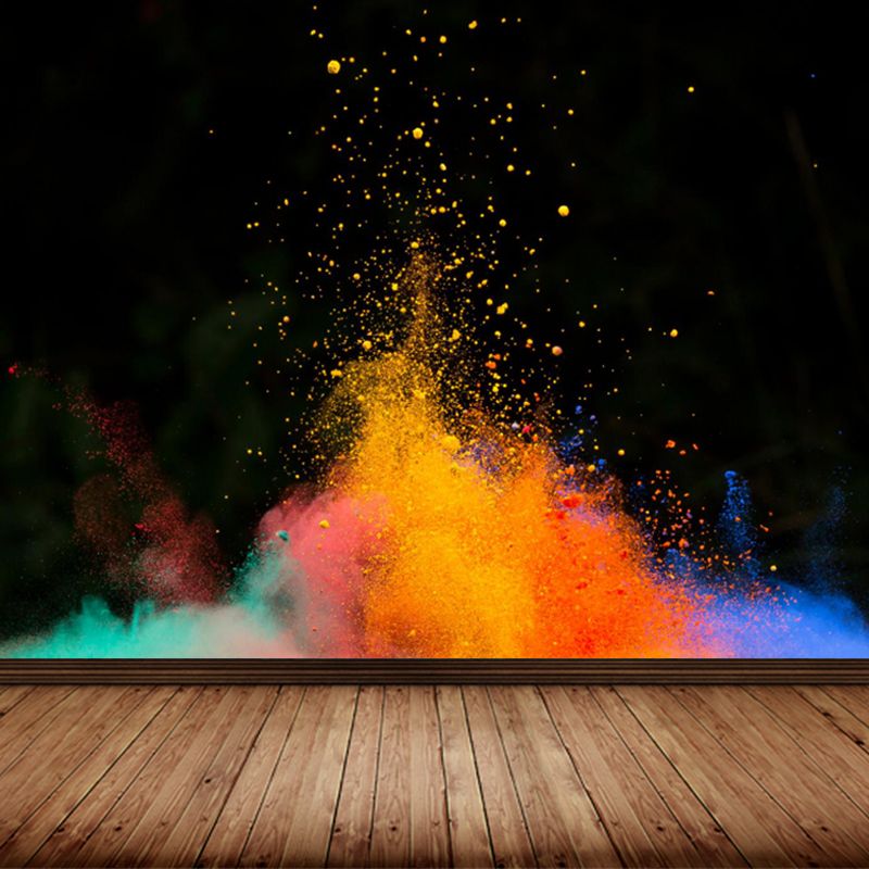 Photography Abstract Burst Print Mural Decal Big Wall Art for Sitting Room, Custom Made