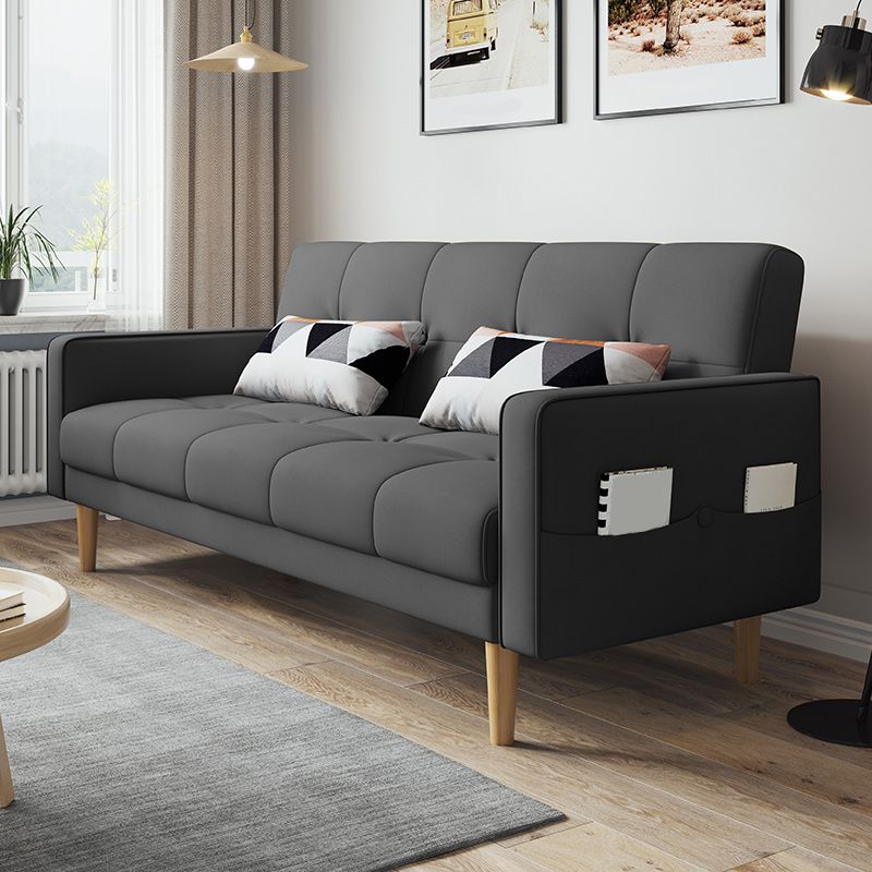 Zeitgenössisches Keks -Rücken -Sofa 22,44 "Hochquadrat -Armsofa Bett