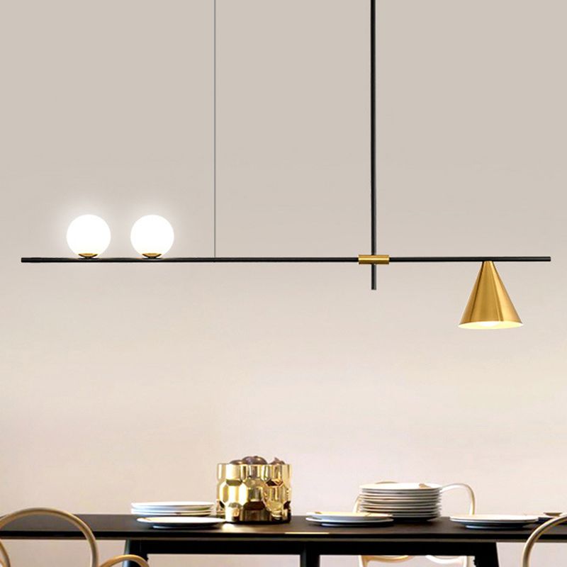 Black/Golden Kitchen Island Lighting  Metal Ceiling Light for Living Room