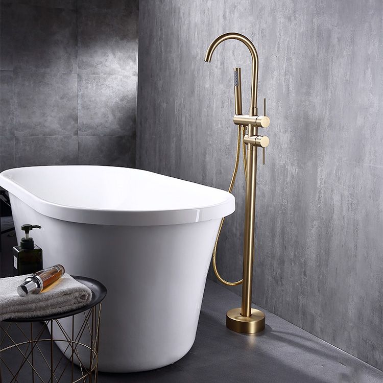 Modern Metal Floor Mounted Lever Handle Floor Mount for Bathroom
