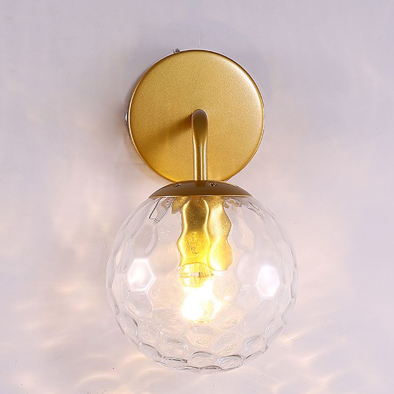 Minimalist Style Wall Sconce Lighting Glass Ball Shade Wall Lighting Fixtures