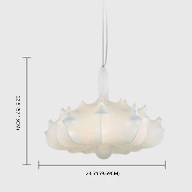 Éclairage pendentif ombré Amélioration du tissu minimaliste salon PLADANT PLANDANT EN BLANC