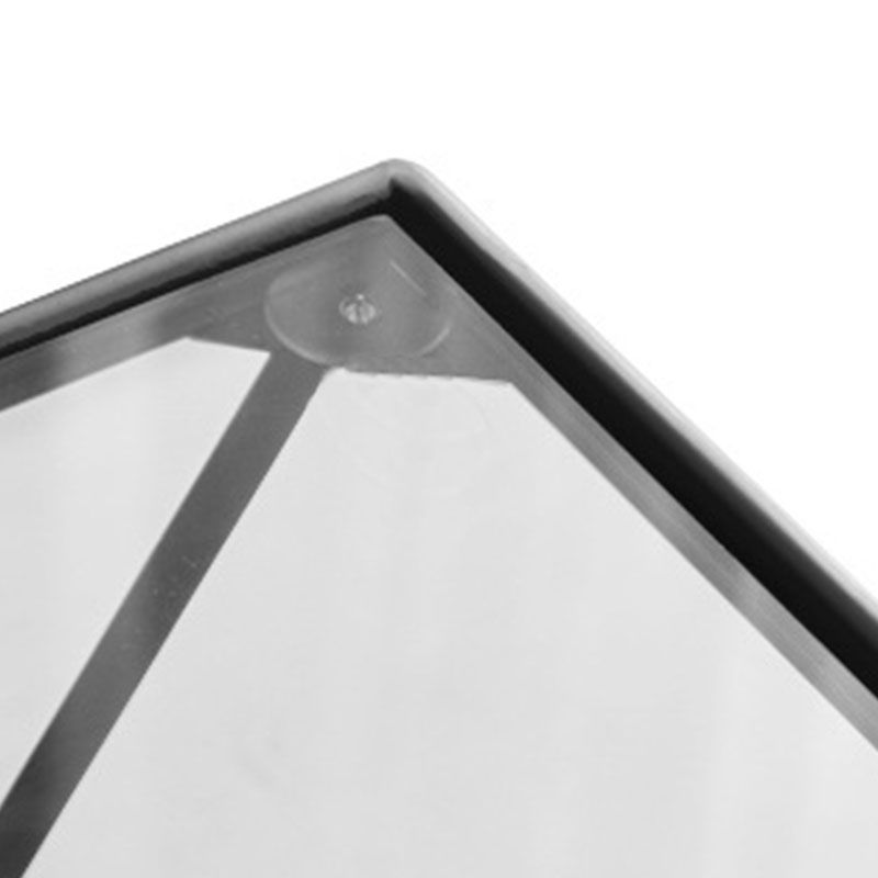 Frame Glass Top Coffee Table Modern Simple Clear Rectangular Cocktail Table