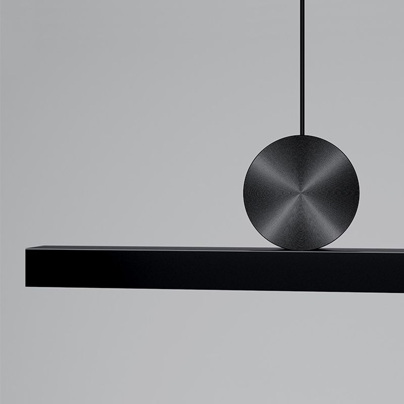 Lámpara colgante de restaurantes de 1 luces de estilo rectángulo de estilo isleño con sombra acrílica