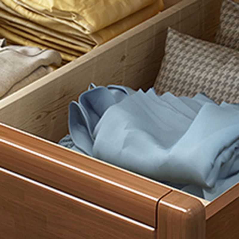 Solid Wood Footboard Bed Beveled Headboard Bed with Custom Legs