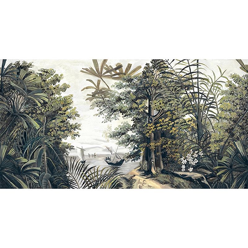 Papier peint mural plantes couleur pastel Tropix Art mural pour décoration de salon, grand