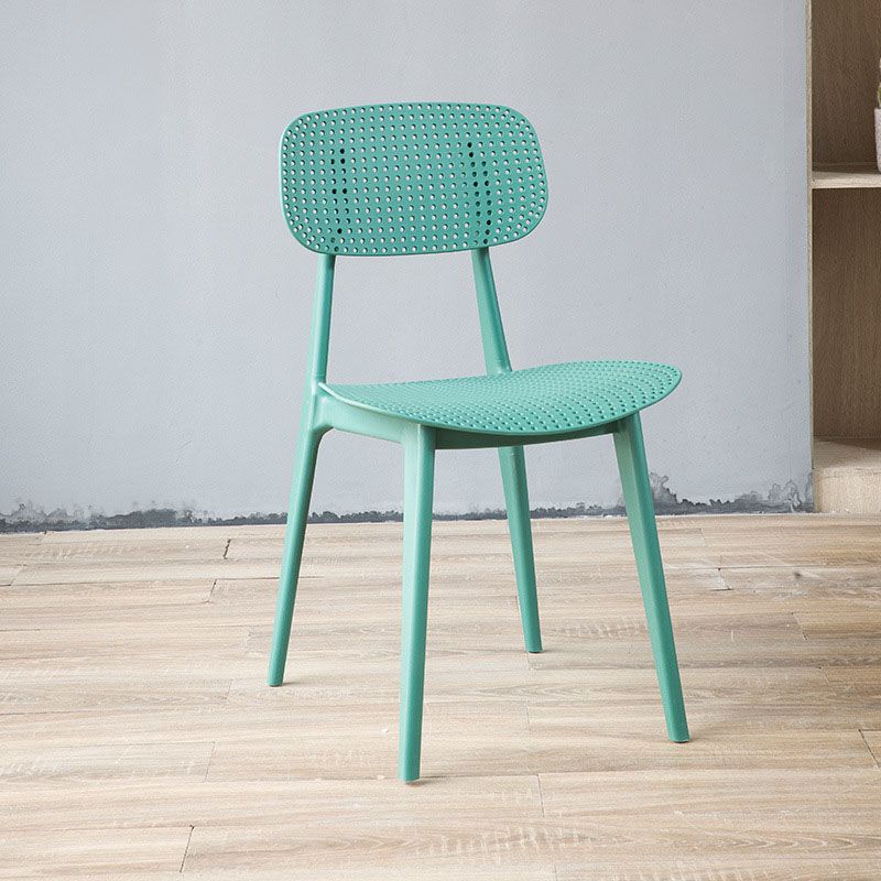 Contemporary Side Chair Plastic Open Back Dining Room Chair for Dining Room