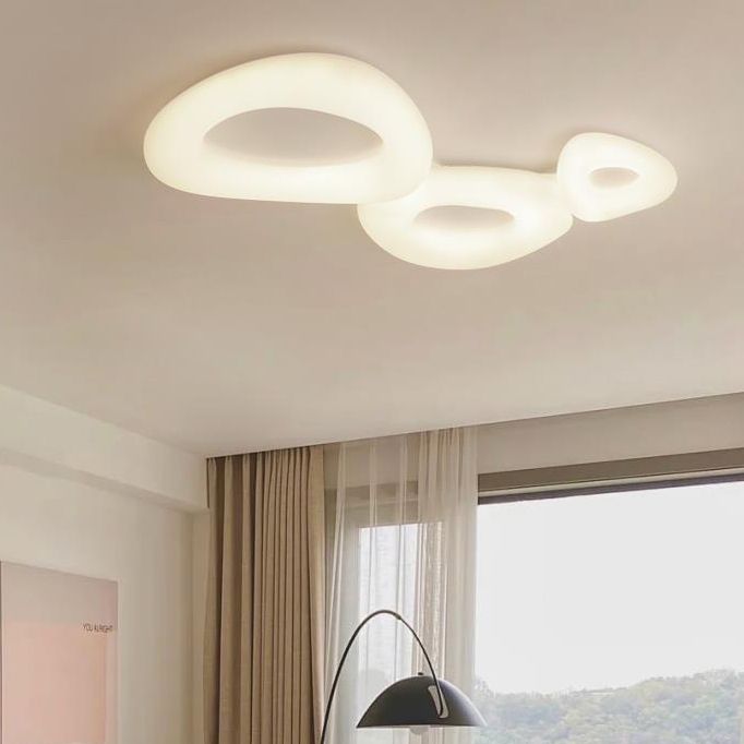 LED Flush Mount Lighting Modernism White Ceiling Light for Foyer Bedroom