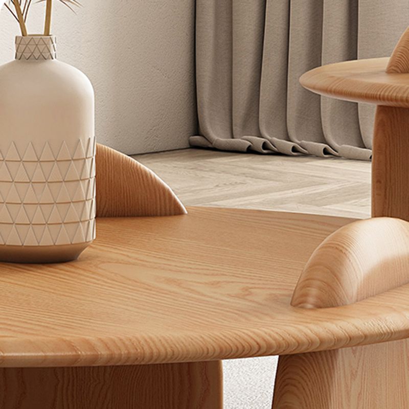 Contemporary Solid Wood Coffee Table Light Wood Coffee Cocktail Table