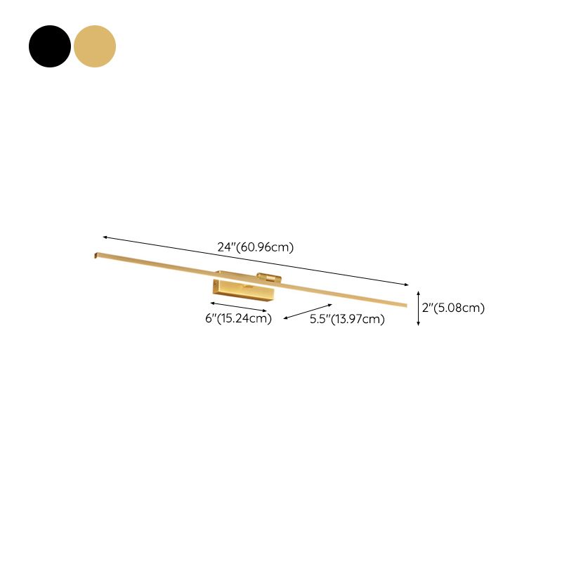 LED Mirror Front Light Modern 1-Light Vanity Light with Acrylic Shade for Bathroom