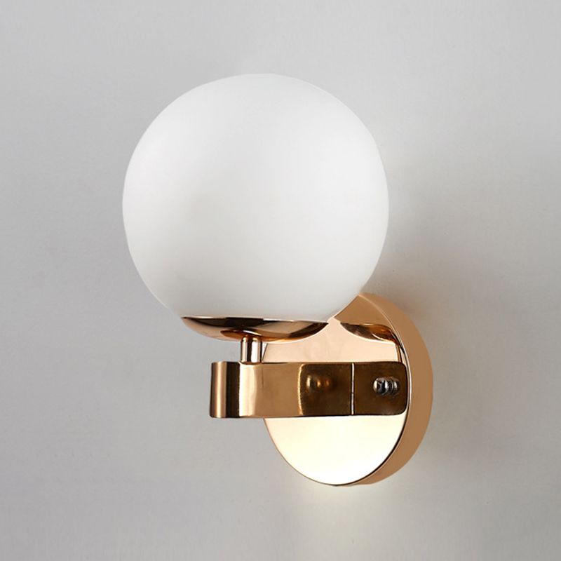 Modern Style Globe Shade Wall Light Glass 1 Light Sconces for Bedroom