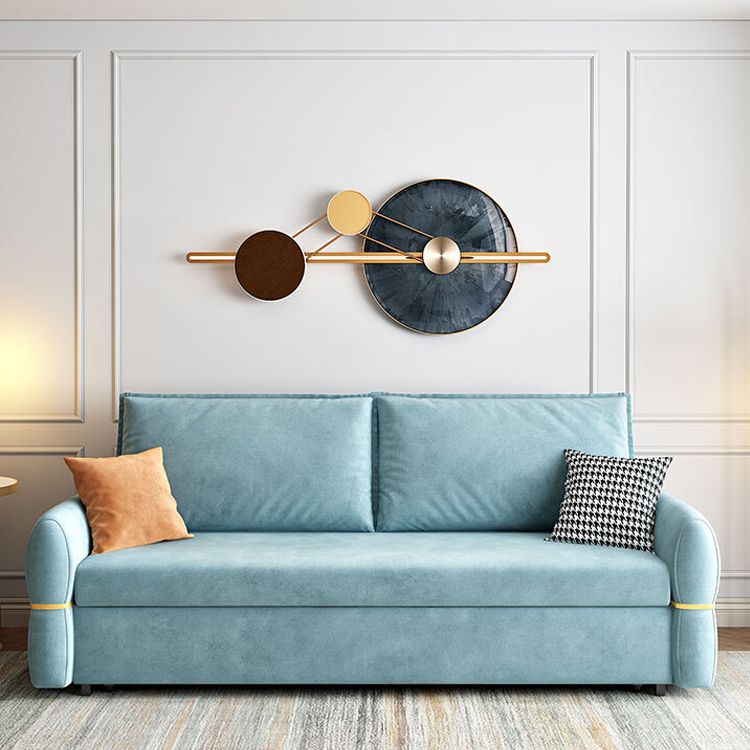 Azure Contemporary Seating with Pillows Convertible Sofa Bed for Apartment
