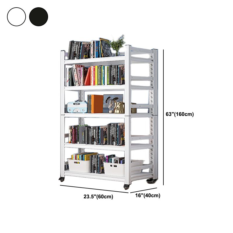 Open Standard Bookshelf Modern Minimalist Metal Rectangular Bookcase