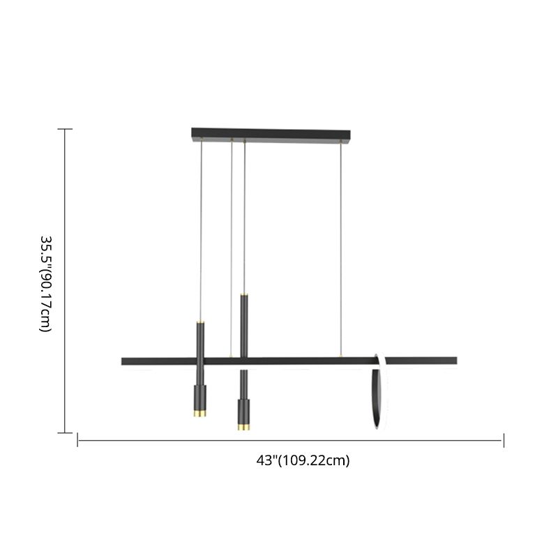 Lineal isla lámpara lámpara nórdica comedor de comandante de comedor led