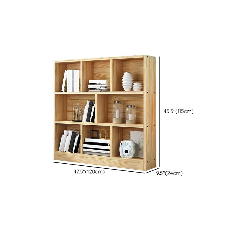 Contemporary Wood Bookcase Standard Bookshelf for Home Office 9.4" Wide