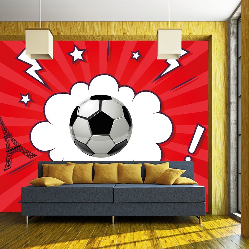 Football Illustration Wallpaper Murals Full Size Home Decor, Water Resistant