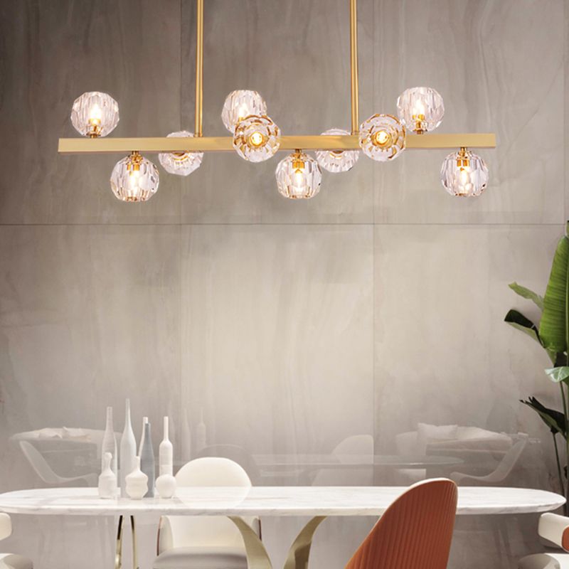 Luces colgantes de domo de estilo moderno luces colgantes de vidrio transparente