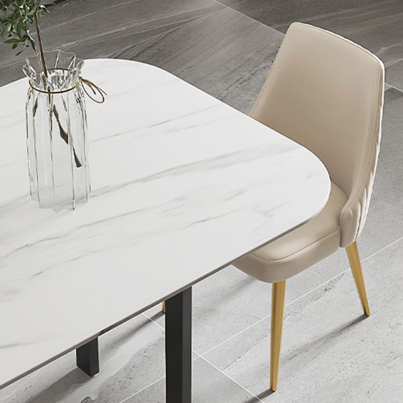 Nordic 1/4/5/6/7 Pieces Dining Set Rectangle Stone Dining Table for Kitchen Dining Room