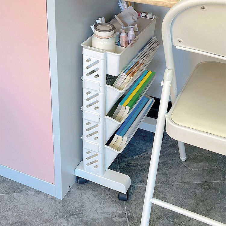 Contemporary Style Closed Back Bookshelf Acrylic Bookcase for Study Room