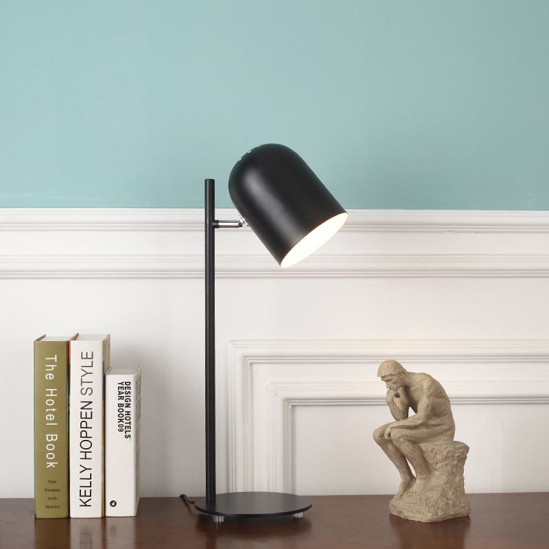 Rotatable Metal Cup Study Light 1 Head Macaron Loft Desk Light with Plug In Cord for Office